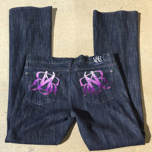 RR Rock & Republic Kasandra Purple Ombré Jeans